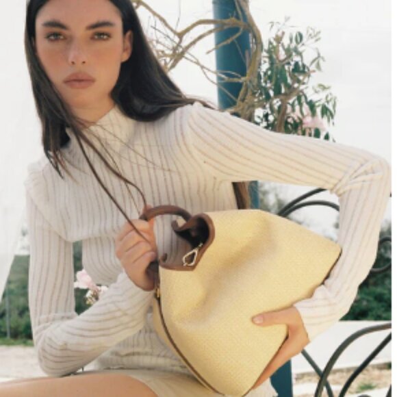 Elleme Raisin Raffia Natural/Cognac - Picture 3 of 8